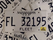 Expired 2021 Mississippi Fleet License Plate Many Available NEW STYLE DESIGN !!!