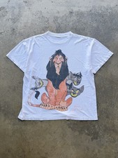 Vintage 90s X-Large Disney Lion King Surrounded By Idiots Scar Big Print Shirt