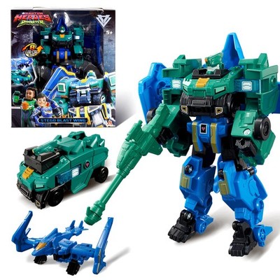 2 in 1 Transformer Roboter Stego Blast Wing 728 Zoll Roboter Spielzeug für Ki...