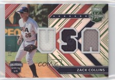 2018 Panini Elite Extra Edition USA Materials Emerald 1/10 Zack Collins hg6