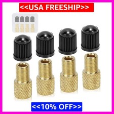 4 PCs Brass Presta Valve Adapter - Convert Presta to Schrader for Bike, e-Bike