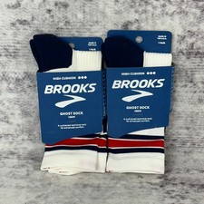NWT Lot of 2 Brooks Ghost Sock Crew Texas High Running Medium M-6-8.5 W-7-9.5