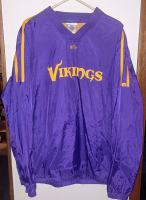 Vintage Y2K Minnesota Vikings Light Pullover Jacket Men's Sz XL NFL On Field 