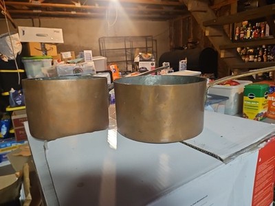 Antique Solid Copper Pots. Hand-forged. Untinned. Beautiful Patina