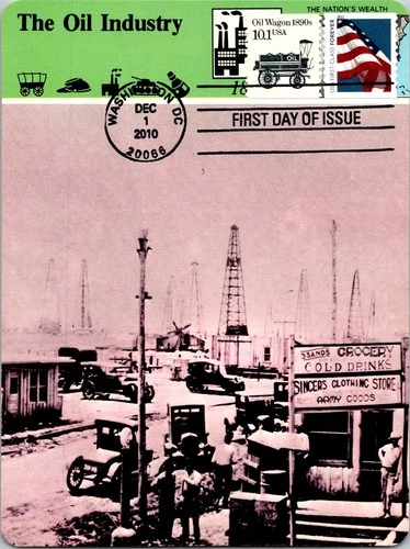 Dr Jim Stamps Maximum Card Oil Wagon 10.1 American Flag Forever Combo Fdc