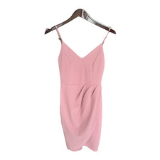 Lulu's Pink Bodycon Dress Sleeveless Formal Dance V-Neck Short / Women's S
