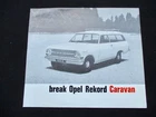 Opel Rekord A Break Caravan 1963 25x21cm 4 2S Brochure French Brochure 1123