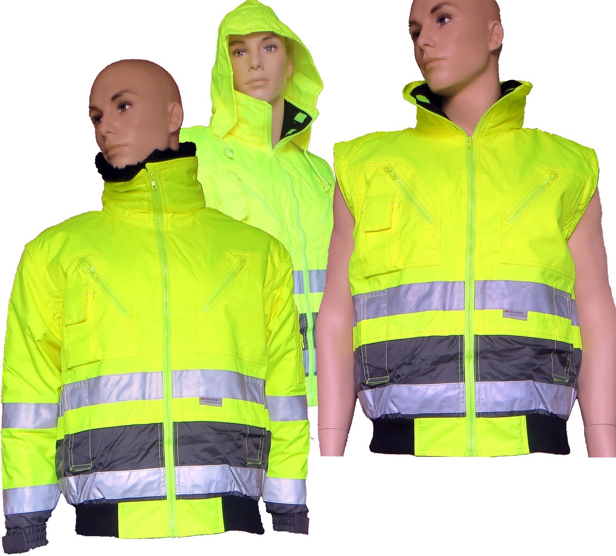 Warnschutzjacke Winter gelbe Warnschutzkleidung Weste Arbeitsjacke