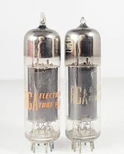 NOS Matched Pair RCA 6CM6 Power Tubes for Jukebox Hickok Tested