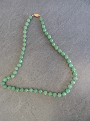 Hermosa Collar Vintage En Piedra Dura Ónix Verde , Años 60 - Imagen 7 de 9