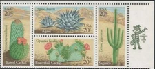 Zip Block of 4 stamps - Scott 1442-45 - 20 cent - Cactus - 1981 - MNH