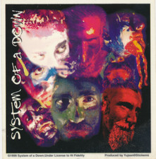 SYSTEM OF A DOWN VINYL STICKER  Size: 4.25"x4.25"  UV Coated Weather Resistant