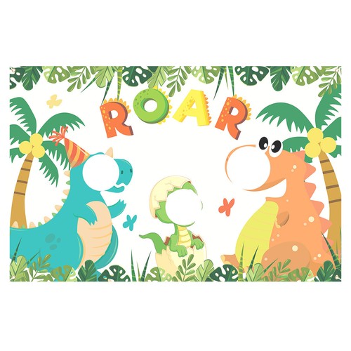 Dinosaur Birthday Photo Props Background Dino Birthday Party Decor Kids Boy Birt - Picture 10 of 17