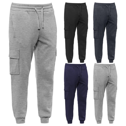 3-Piece Men's Winter Warm Ultra-Soft Comfortable Tapered Fit Cargo Joggers - 第 7/14 張圖片