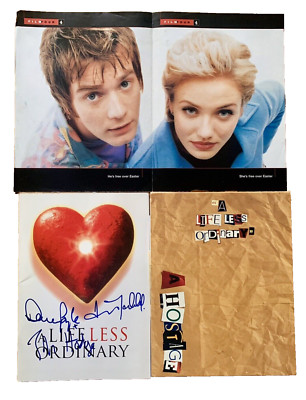 A Life Less Ordinary 1997 - Signierte Cannes Broschüre - Pressemappe - UK Quad Poster