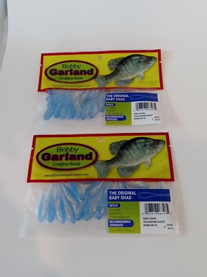 Bobby Garland Crappie BS145-18 Baby Shad 2'' Hologram Ghost 1 8 Per Bag/2 Bag Lot
