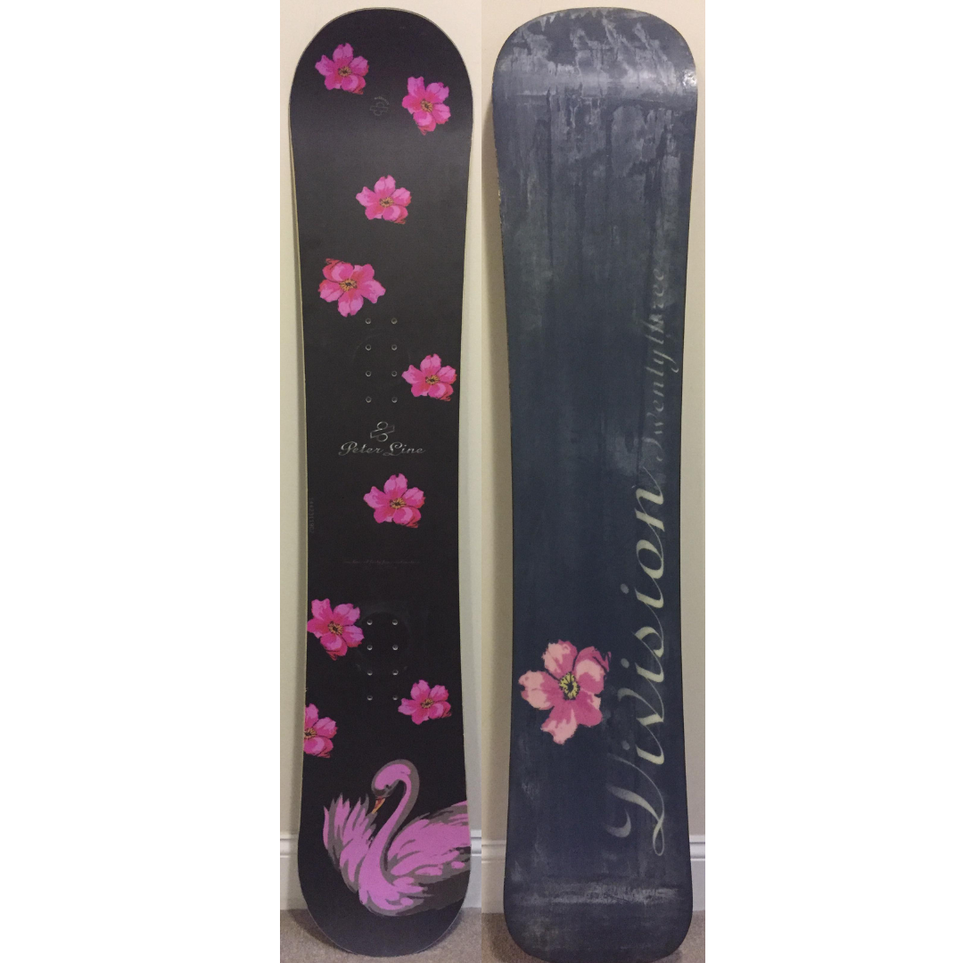Vintage Division23 D23 PETER LINE 144 PINK SWAN Snowboard Rare w
