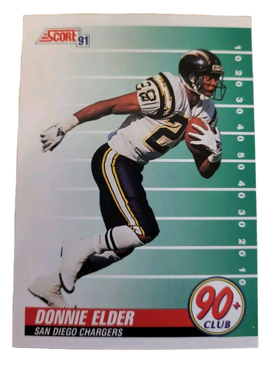 1991 Score #324 Donnie Elder San Diego Chargers Football Card 90+ Club (C6