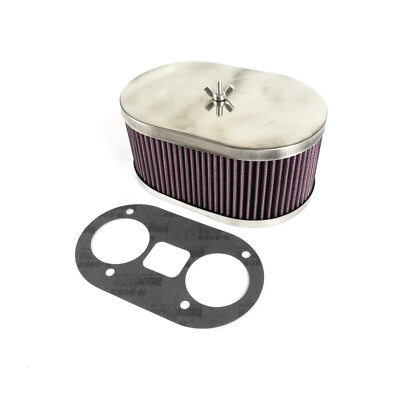 Weber IDF Dellorto DRLA carb stainless air filter 83mm deep pancake