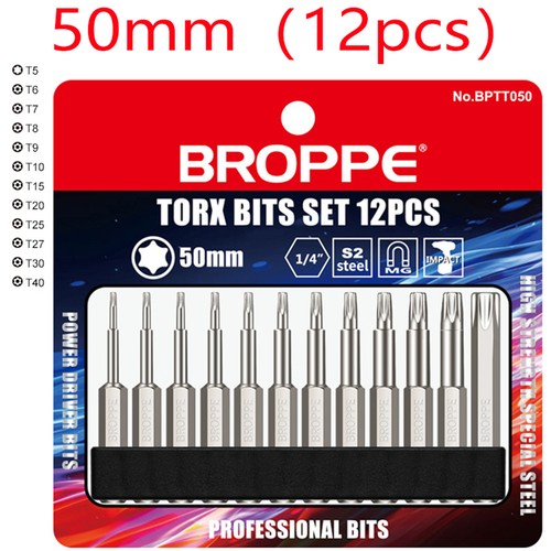 Juego de brocas de seguridad hexagonales Torx Star de largo alcance T5-T40 brocas de destornillador a prueba de manipulaciones - Imagen 8 de 22