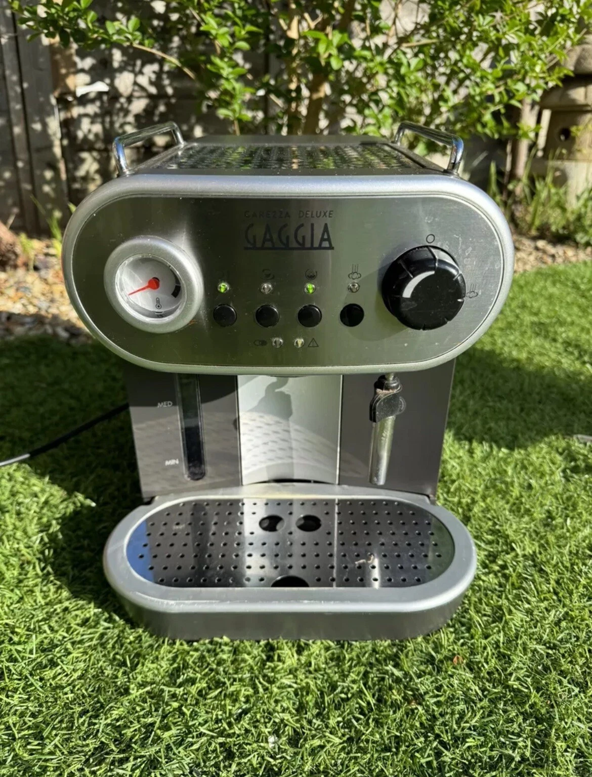 Gaggia Carezza Deluxe | Manual Espresso Coffee Machine Maker Black & Silver