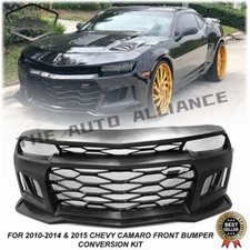 Fit 2010-2014 & 2015 Chevy Camaro 5TH to 6th Gen ZL1 Style Front Bumper Kit
