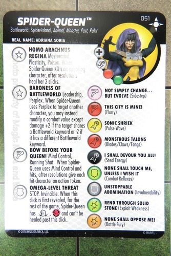 Secret Wars Battleworld ~ SPIDER-QUEEN #051 HeroClix super rare miniature w/card - Picture 3 of 3