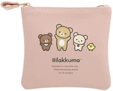 San-X Rilakkuma New Basic Flat Pouch Small Accessories Makeup Bag Cosmetics Case