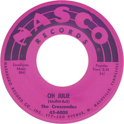 The Crescendos - Oh Julie / My Little Girl (7'', Single)