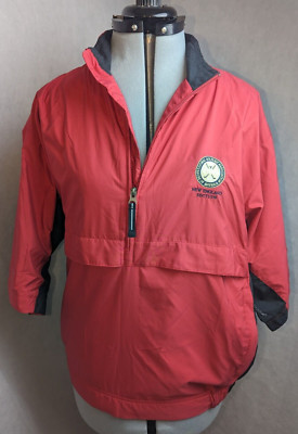 CUTTER & BUCK Windtec PGA New England Chapter Red 1/2 Zip Red Pull Over Vented M