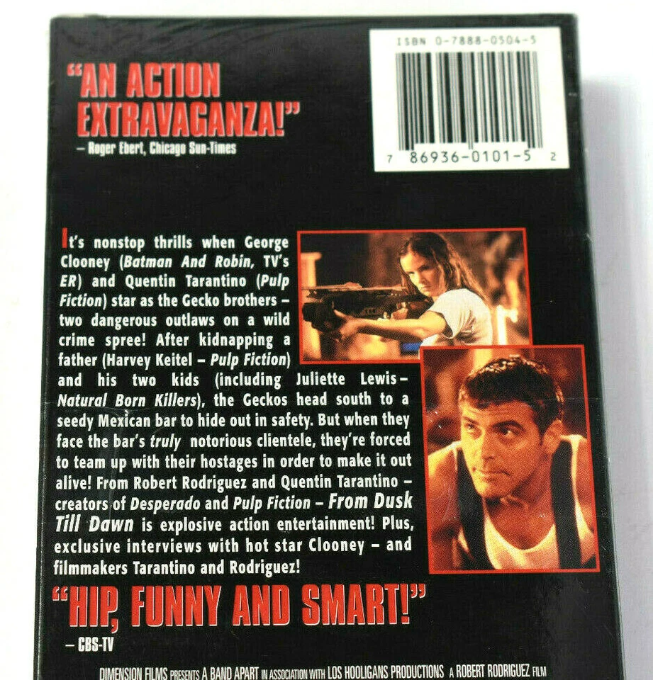 New From Dusk Till Dawn VHS George Clooney Tarantino Water Mark Factory Sealed - Image 4 of 4
