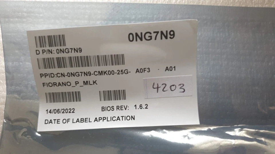 DELL PRECISION 5560 Intel Core i7-11850H 4GB Motherboard NG7N9 0NG7N9 - Image 3 of 3