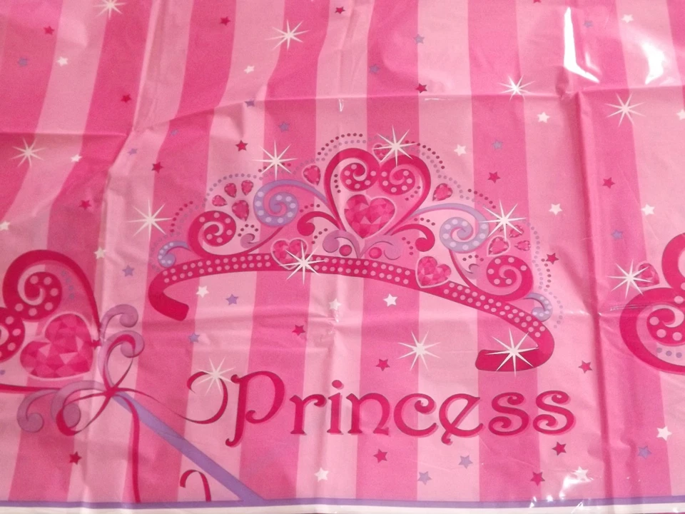 Princess Stripe Table Cover, Birthday Party, Baby Shower, Bake Sale - 54" x 84" - Image 2 of 3