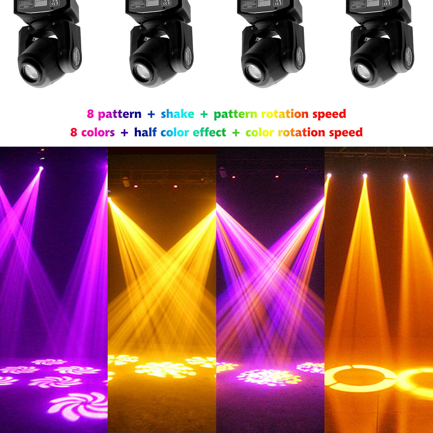 120W LED Moving Head Light RGBW Gobo Beam Stage DJ Light Disco DMX Spot Lighting
