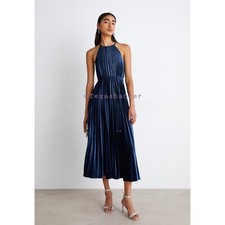 NWT Ted Baker Kassiah Pleated Halterneck Midi Dress Size 6
