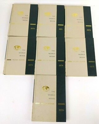 World Book Year Books 1964-1976 Complete Set Hard Cover