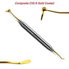 Dental Composite Instrument 6 Titanium Gold CIG6 Plastic Filling Restorations