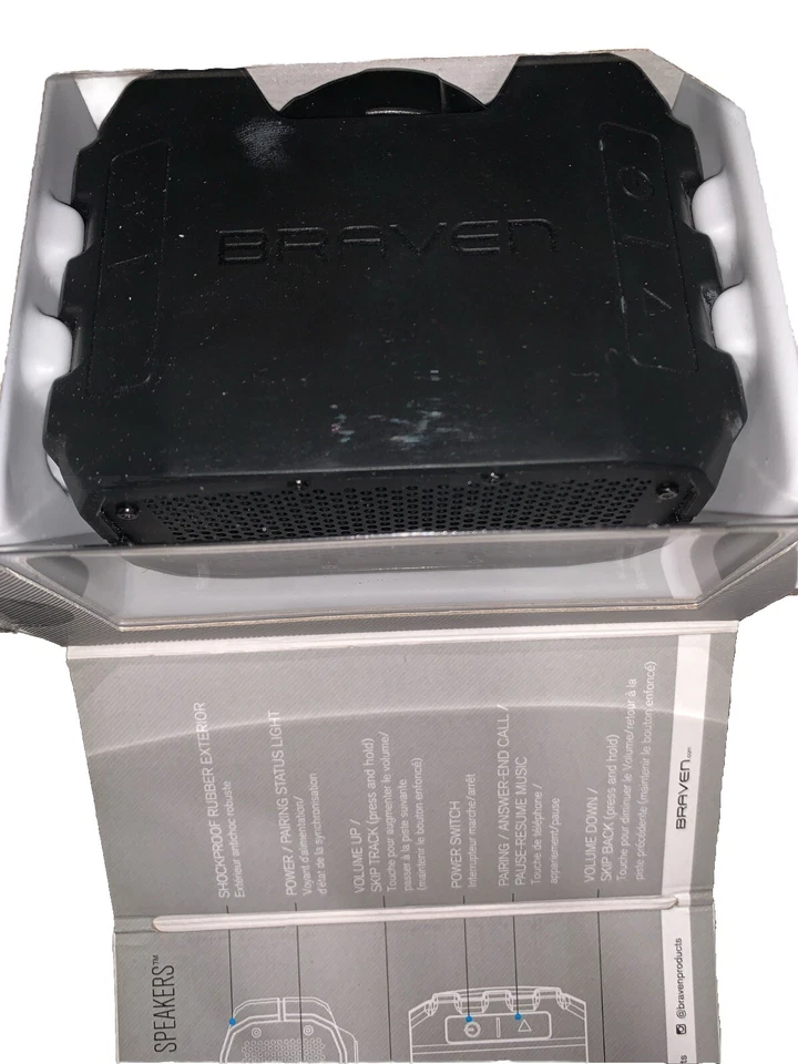 Braven BRV-1 Bluetooth Impermeable Resistente Altavoz Inalámbrico - Negro y Cian Foto 3 de 4