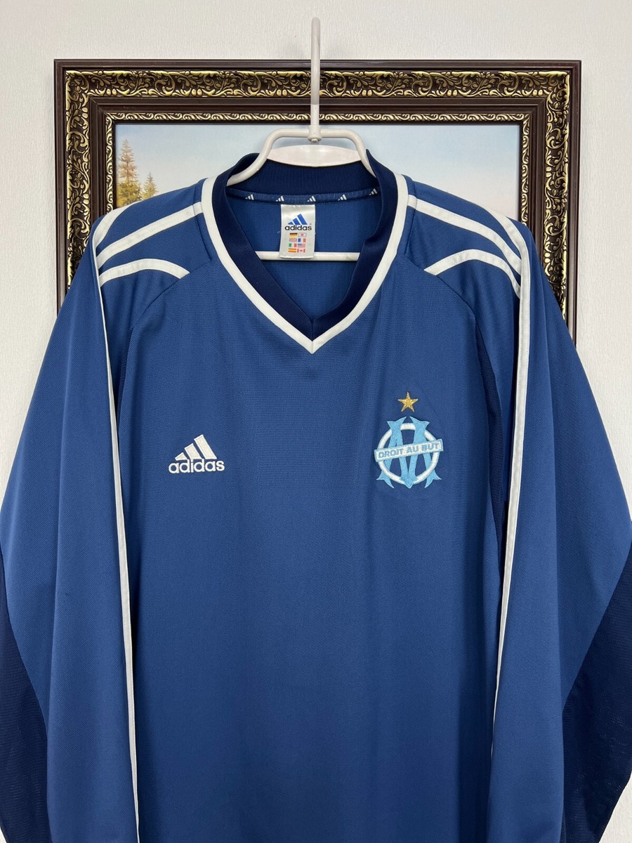 Olympique Marseille football shirt 2001 Soccer Adidas Long Sleeve