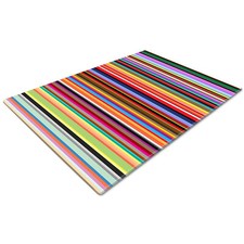 Glass Chopping Cutting Cutting Board Work Top Saver Large Colourful Blue Brown