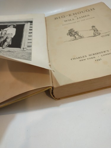 Vintage Will James BIG-ENOUGH 1st Edition Printing 1931 Book - Picture 13 of 21