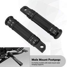 Black Rear Male Mount Foot Pegs Fit For Touring Sportster Softail Dyna Low Rider