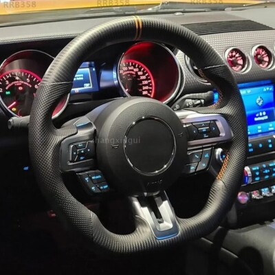 Fits 2015-2022 Ford Mustang GT Matte Carbon Fiber Customization Steering Wheel