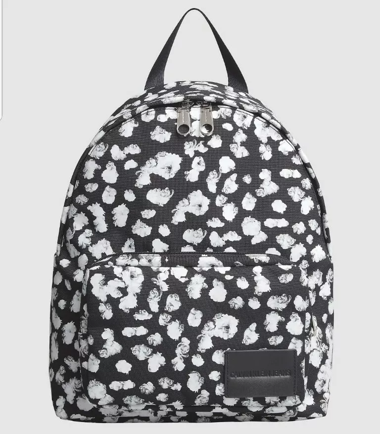 Calvin klein backpack best sale black and white