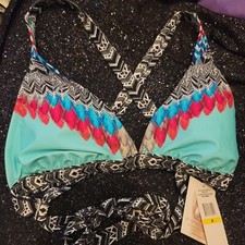 Jessica Simpson padded Bikini Top Sz M Nwt Ret 52