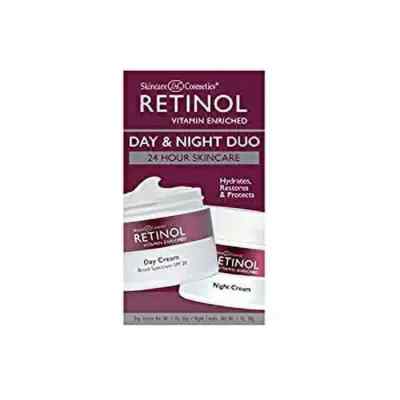 ''Retinol Vitamin Enriched Day & Night Cream Duo - SPF 20, 24 Hour Skincare, 1 oz
