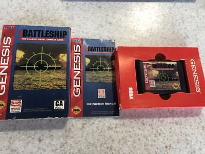 SUPER BATTLESHIP SEGA GENESIS GAME CARTRIDGE GAME, MANUAL AND CASE NES HQ