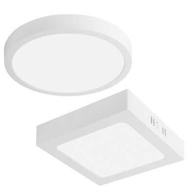 Aufputz LED Deckenleuchte rund oder eckig 6W, 12W, 18W, 24W 4000K