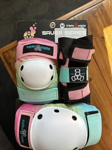 Triple Eight Saver Series Protective Pad Set Knee Elbow Wrist Guards Skating M