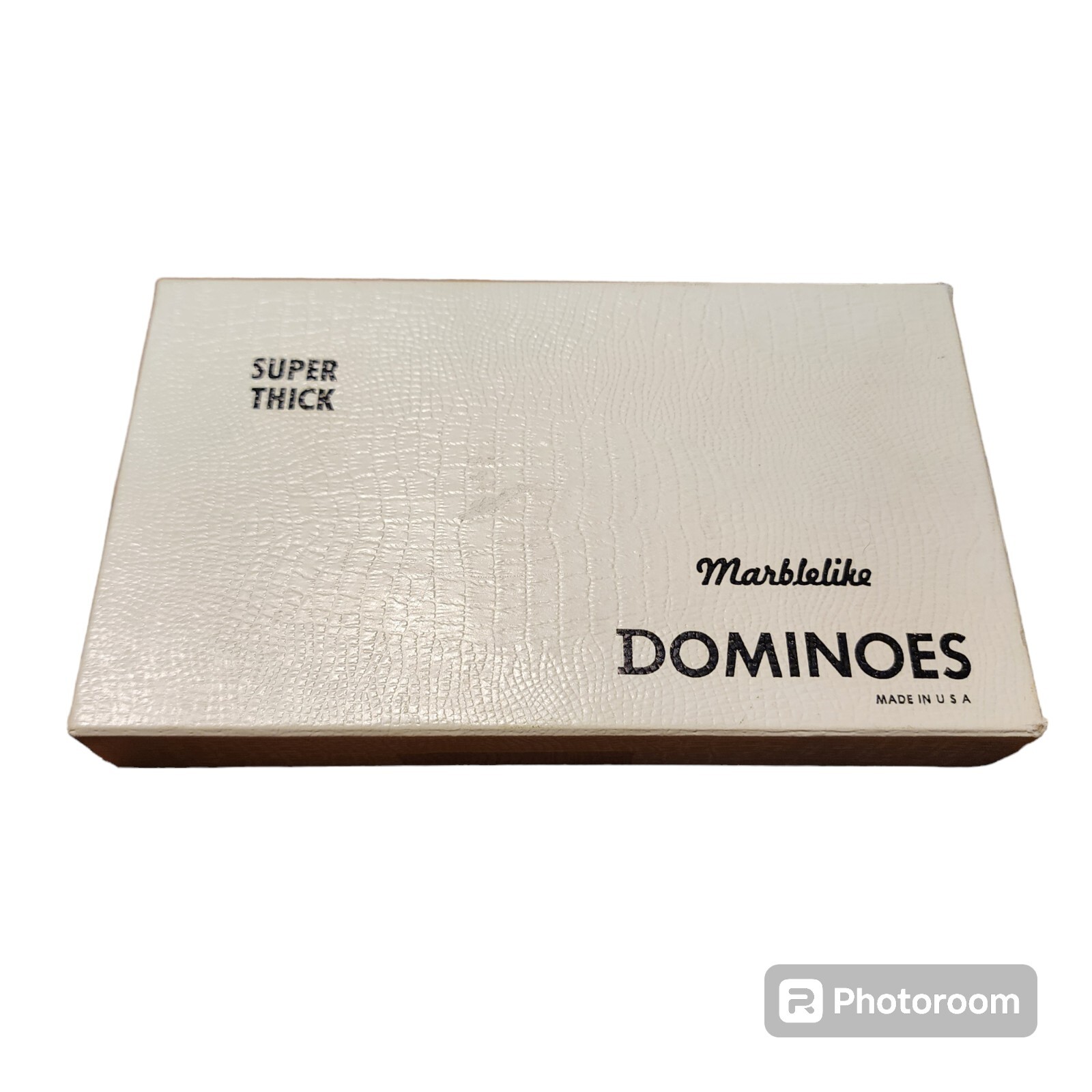 Marblelike Dominoes No. 816 Super Thick U.S A. Waco TX Vintage Boxed